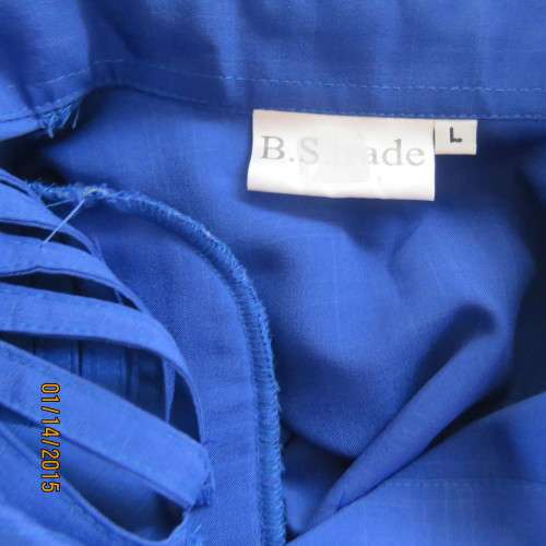 Make a statement with this royal blue uniquely styled polycotton top by B.S.TRADE size 42/18. As new