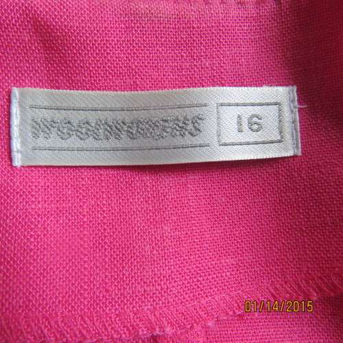 Summer short sleeve hot pink button down jacket size 40/16 by WOOLWORTHS. New condition.