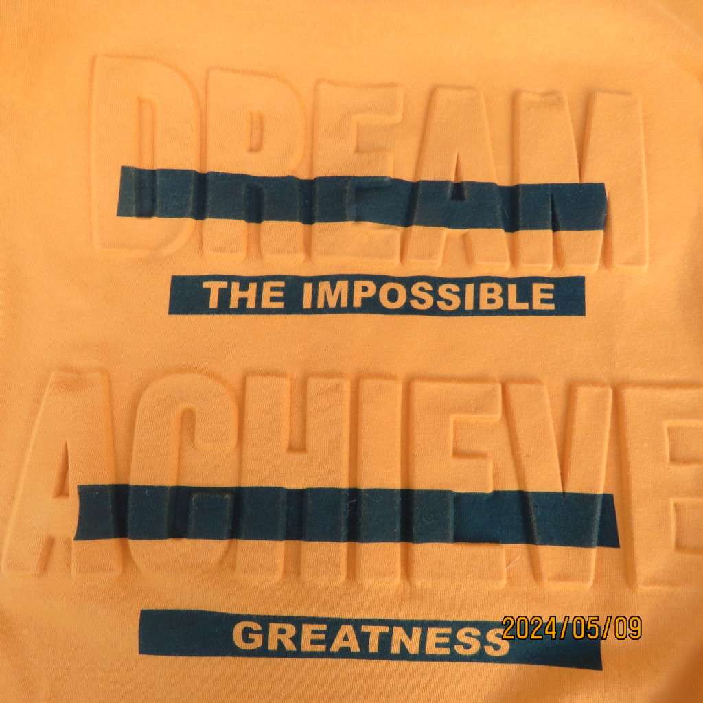 Unique mustard long sleeve 100% cotton top by (&US) size 15 to 16yr old boy. Stand out logo. New con