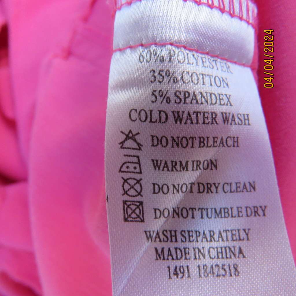 Beautiful crimson pink cross over long sleeve top size 38/14 by BE YOURSELF. With collar. Good cond