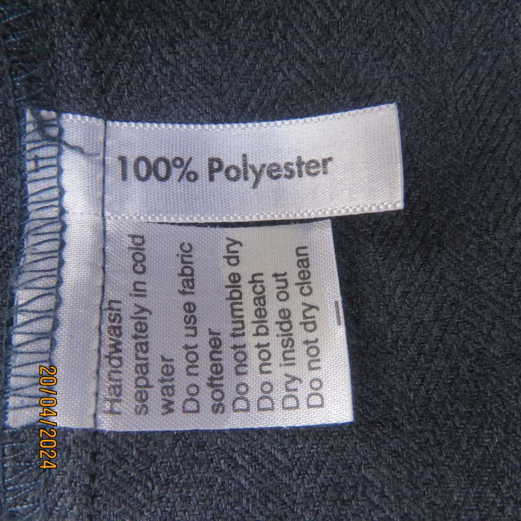 Elegant tailored steel blue/stripe pattern long sleeve jacket. By SMILEYS. Size 36. Brand new cond.