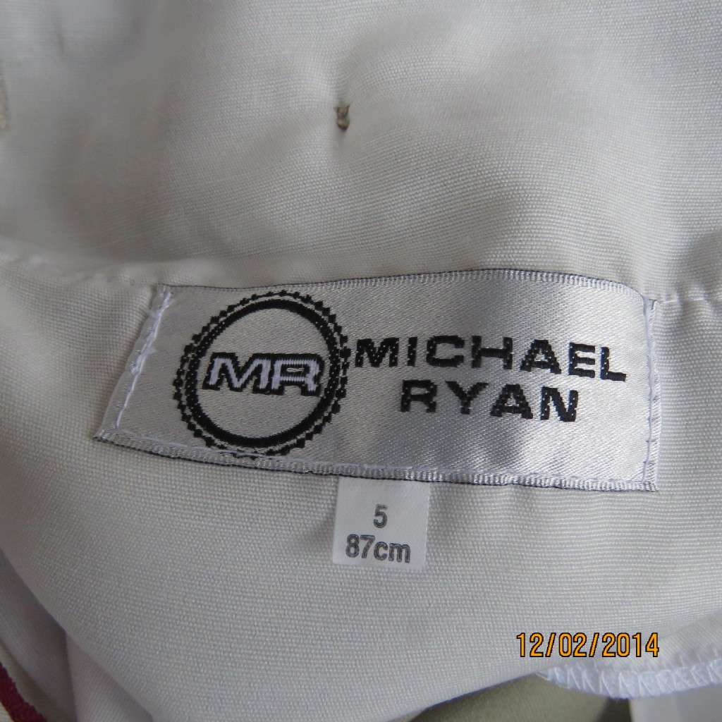 Michael Ryan Pants Size 35 Dark Champagne Polyester Stretch