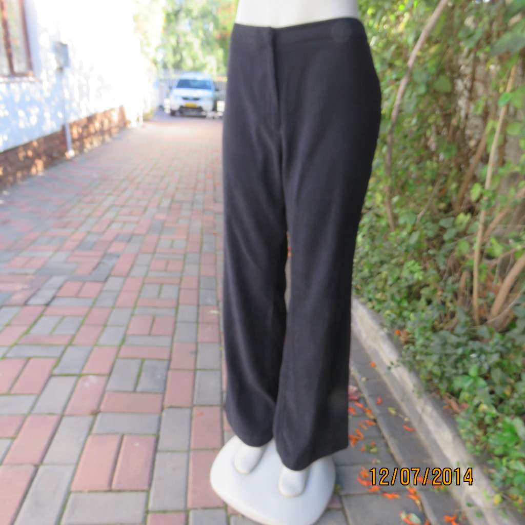Warm stretch polyester/suede look bootcut black pants size 40 by KELSO. New condition.