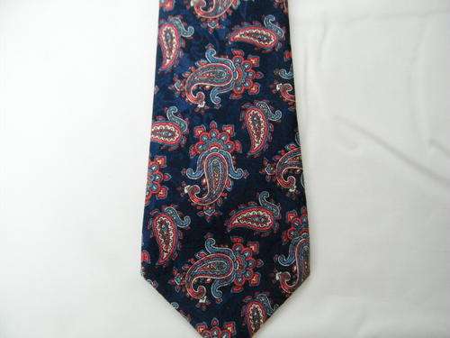 Giorgio Navy Paisley Design Silk Tie made in Italy - never worn