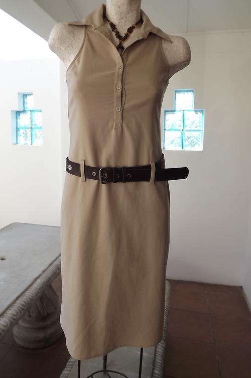Beige RJL Dress with Belt around hips in size 34 - tight fit or 32 - normal fit