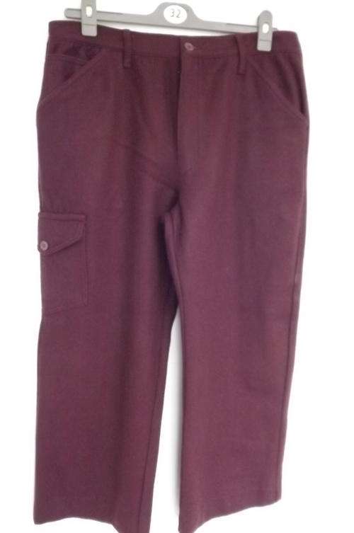 Maroon Winter Strollers in thick woolen  fabric by "Strollers" in size 12/36 - straight legs. As new