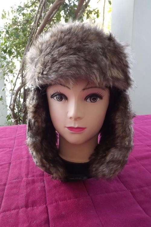 Trappers Hat with Faux Fur Trims - stay warm in style!