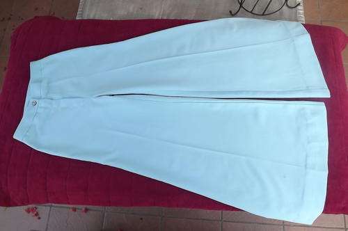 Real Vintage Light Turquoise Colour Bell Bottom 60's Pants in size 8/32 by Two Trees -good used cond