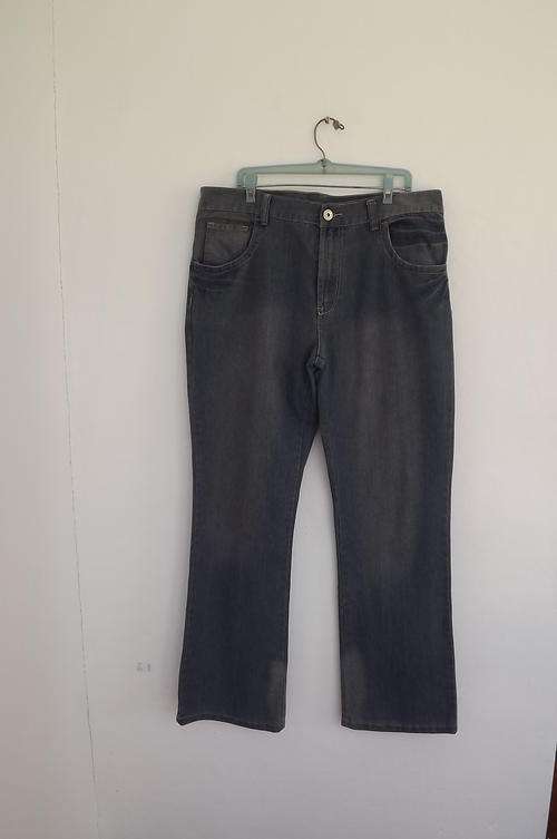 Men's Denim Summer Jeans 100% Cotton - faded look - Size 38/97cm, hips 114cm -good cond