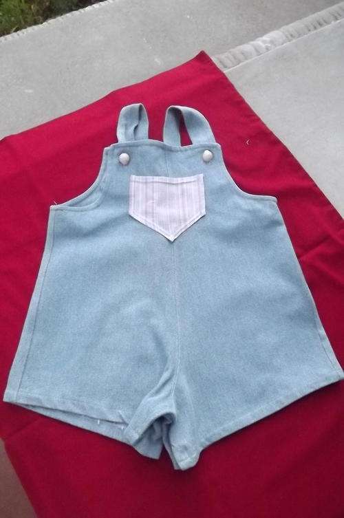 Denim Baby Crawler for 3-6 month old by Kids Thingz - as new