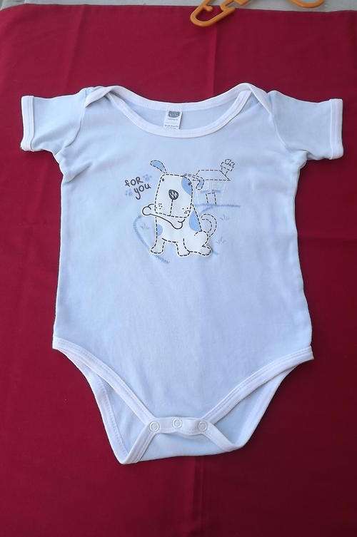 Light Blue Summer Crawler for 18-24mnth old - doggy on front - used but good condition - 100% Cotton
