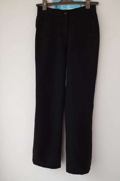 Black EX10 Pants in 100% Polyester in size 10/34 with 2 front pockets - can wear with belt
