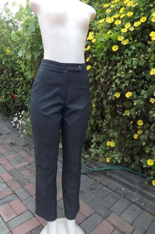 Smart Charcoal Grey Summer Pants by Exact in size 10/34 - inner leg 75.5cm - as new