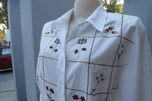 Stunning white 100% cotton Sago Harbour Sport embroidered shirt size 42/18