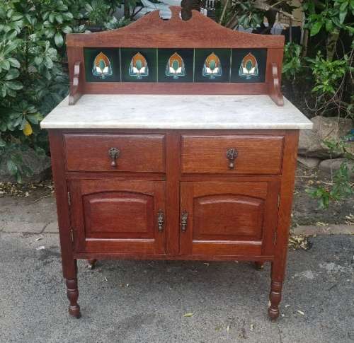 Teak Marble Top Wash Stand