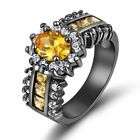 18k Black Gold Filled Champagne Topaz SIZE 8