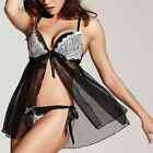 Women Lingerie Underwear Nightwear Lace Dress G-string Baby doll Sleepwear