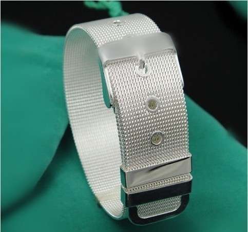 Waist Watch Band Bangle 925 Silver