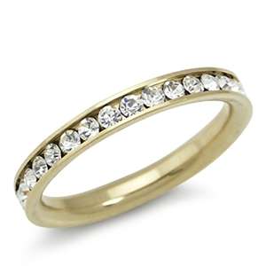 Fashion Full Eternity Band Ring 18K GP