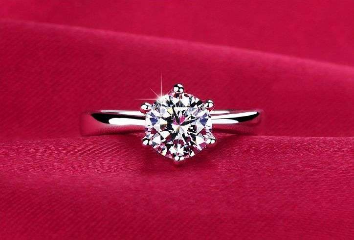 Solid Sterling Silver 0.95 Carat Simulated Diamond Solitaire Ring Size 7