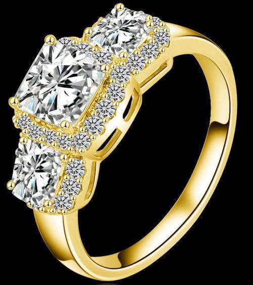 Stunning!!!!!Simulated Diamond  Engagement Ring with Accents