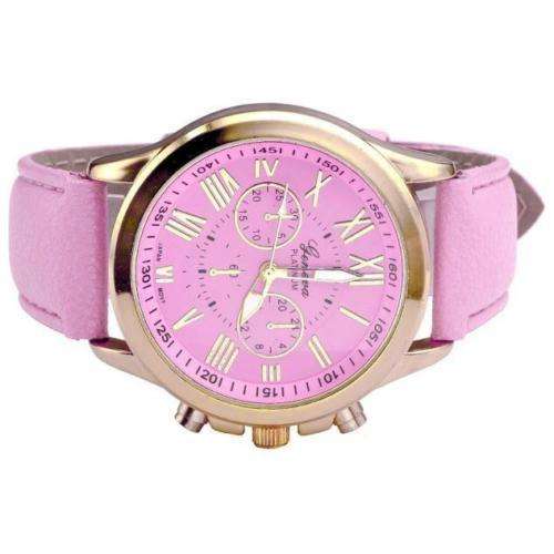 STUNNING!! Geneva  Leather Watch-