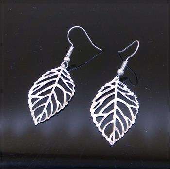 Leaf Tibetan silver earrings