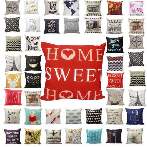 Fashion Vintage Soft Linen Pillow Case