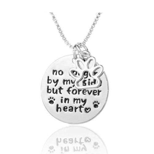 """No longer by my side but forever in my heart"" Memorial Necklace & Pendant"