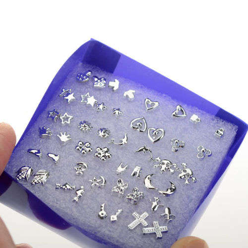 Trendy 24 Pairs for 1 bid!!!! Mixed Silver earrings (low weekend shipping special)