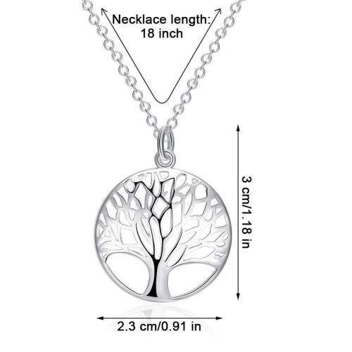 Tree of life silver pendant and chain  low  shipping-