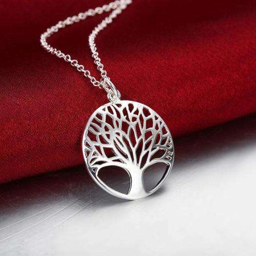 Tree of life silver pendant and chain  low  shipping-