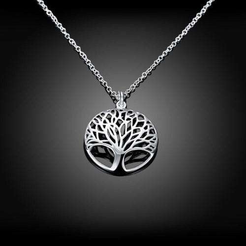 Tree of life silver pendant and chain  low  shipping-