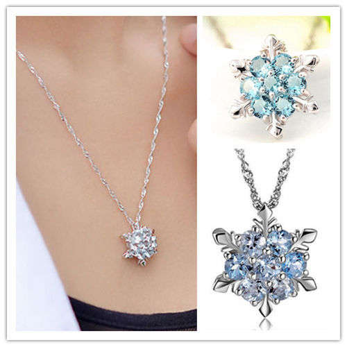Snowflake - elsa's pendant - and chain - low low  shipping-
