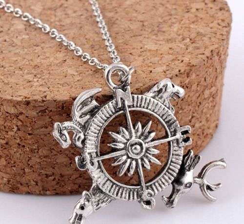 A Song of Ice and Fire Game Of Thrones Charm Compass Pendant Necklace (LOW CRAZY WED SHIPPING)