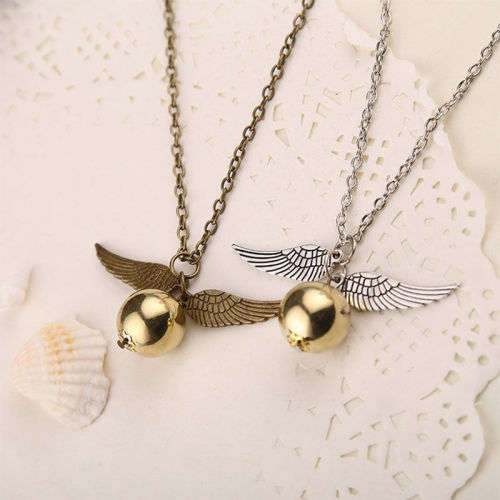 Harry Potter Snitch Wings The Golden  Pendant Necklace Vogue(LOW WED SHIPPING)