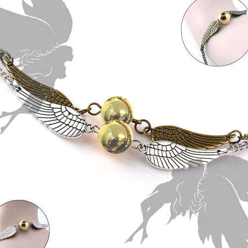 Harry Potter Snitch & Wings bracelet (LOW CRAZY WED SHIPPING)