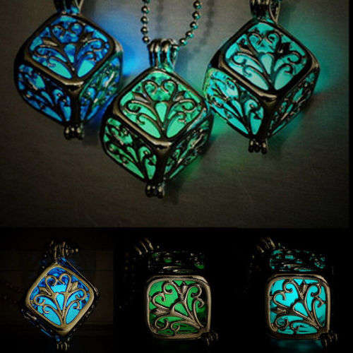 Unique Magical Fairy Glow in the Dark Pendant Locket & necklace  .. NEW DESIGNS
