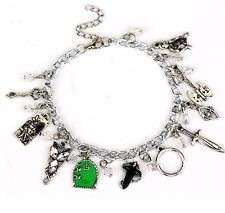 Beauty and the beast. alice in wonderland , lord o/t ring or game of thrones stunning charm bracelet