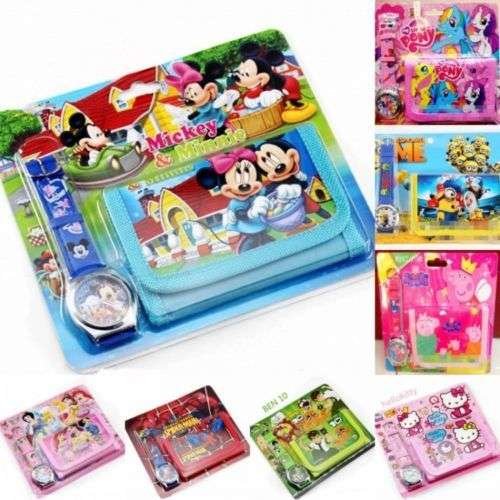 Disney kids wallet and watch.. various characters.. HAVE A LOOK-  LOW  SHIPPING SPECIAL**