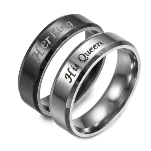 Couples -Ring King Queen stainless Steel  - low shipping