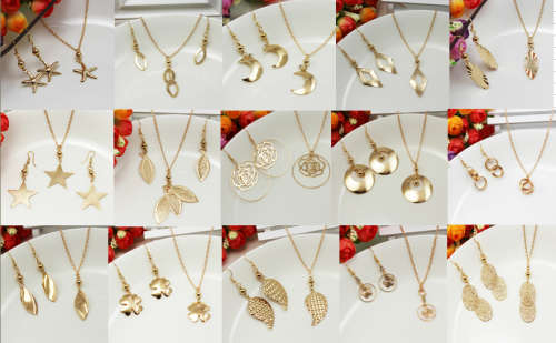 Pendant Necklace Chain Earrings Jewelry Set- various designs- low low  shipping-