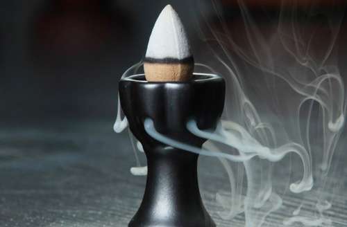 Stunning Black Porcelain Backflow Ceramic Cone Incense Burner