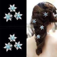 Frozen elsa's snowflake hair clips set
