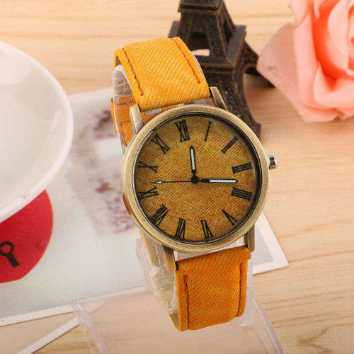Denim  Leather Band Casual Quartz Wrist watch  *** LOW CRAZY WED SHIPPING**