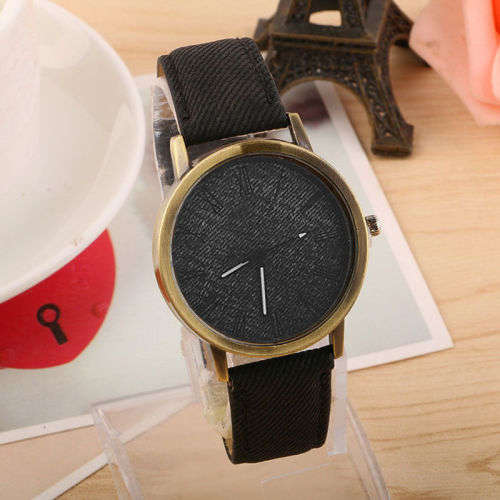 Denim  Leather Band Casual Quartz Wrist watch  *** LOW CRAZY WED SHIPPING**