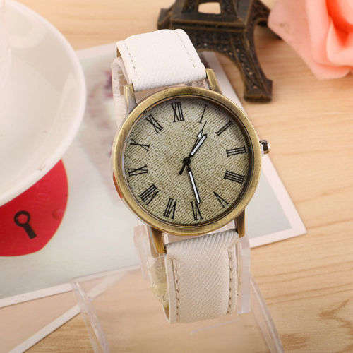 Denim  Leather Band Casual Quartz Wrist watch  *** LOW CRAZY WED SHIPPING**