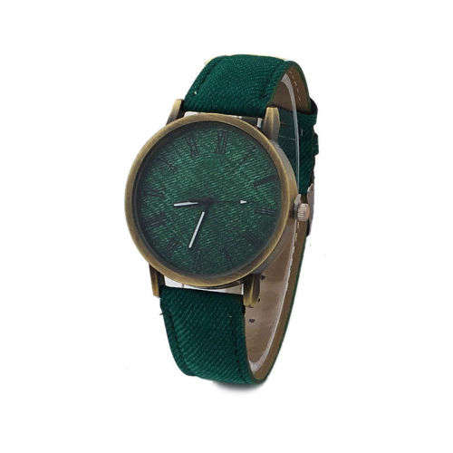 Denim  Leather Band Casual Quartz Wrist watch  *** LOW CRAZY WED SHIPPING**