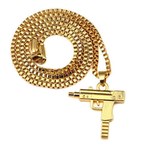 Machine Gun pendant and necklace