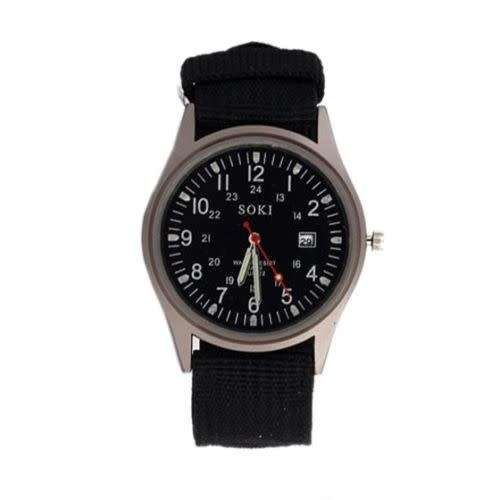 Soki mens canvas luxury watch